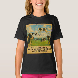 Kuh sprang über das Muuh – Whimsicaler Bauernhof-W T-Shirt