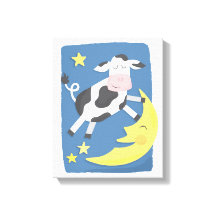 Kuh sprang über die Leinwand der Mond-Kinder