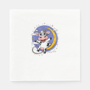 Kuh springt über den Mond _1 Serviette