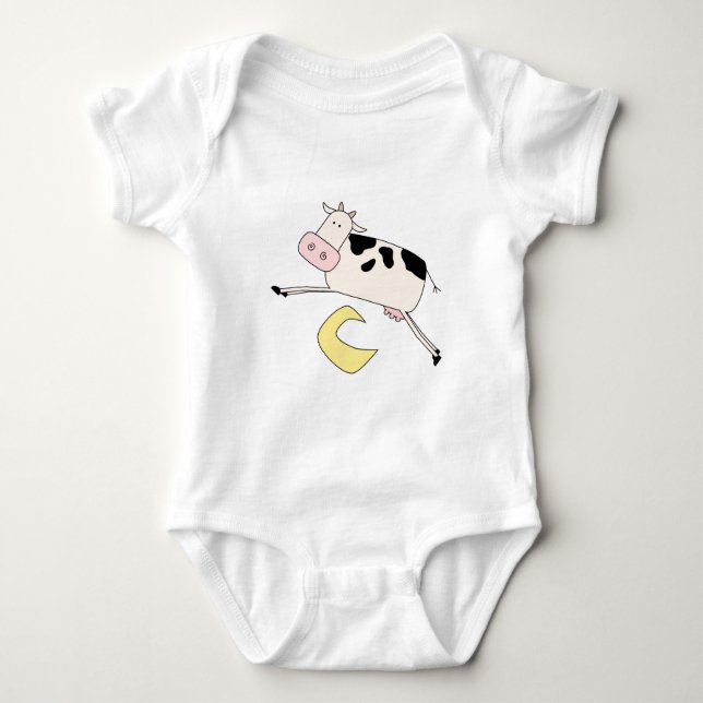 Kuh springt über Mond-T-Shirts und Geschenke Baby Strampler (Vorderseite)