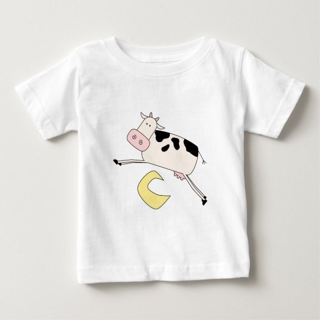 Kuh springt über Mond-T-Shirts und Geschenke Baby T-shirt (Vorderseite)