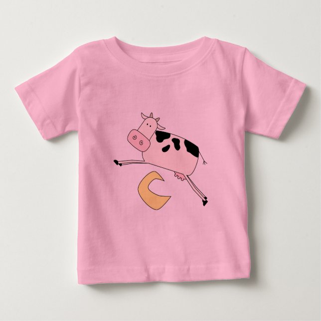 Kuh springt über Mond-T-Shirts und Geschenke Baby T-shirt (Vorderseite)
