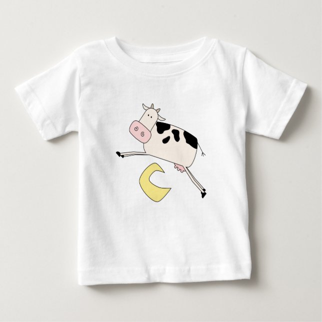 Kuh springt über Mond-T-Shirts und Geschenke Baby T-shirt (Vorderseite)