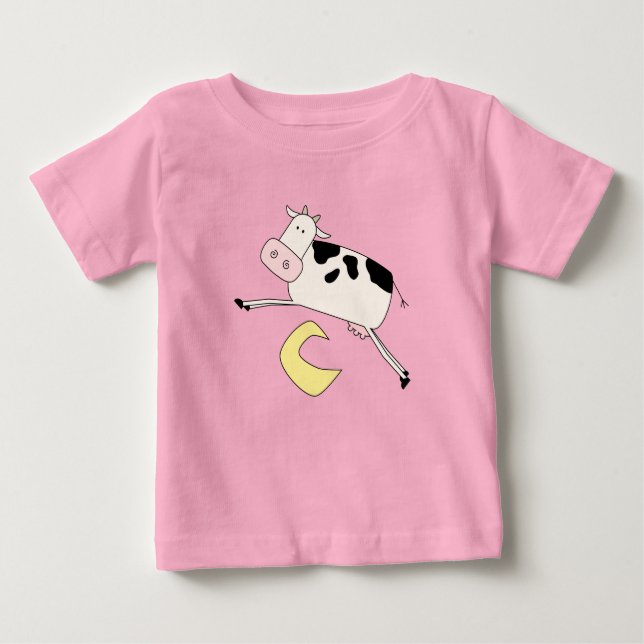 Kuh springt über Mond-T-Shirts und Geschenke Baby T-shirt (Vorderseite)