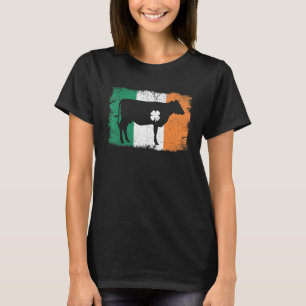 Kuh St Patricks Day Irische Flagge Irland Sankt Pa T-Shirt