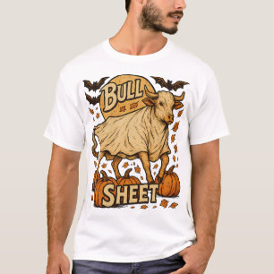 Kuh Stier Blatt Halloween T-Shirt