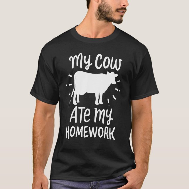 Kuh Student Bauer T-Shirt (Vorderseite)