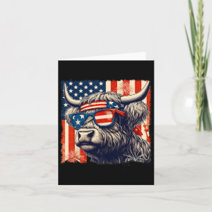 Kuh Sungles American Flag 4. Juli Bauer Karte