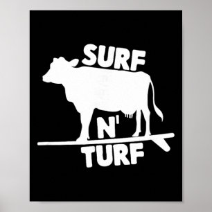 Kuh-Surfing auf Surf N' Turf Poster