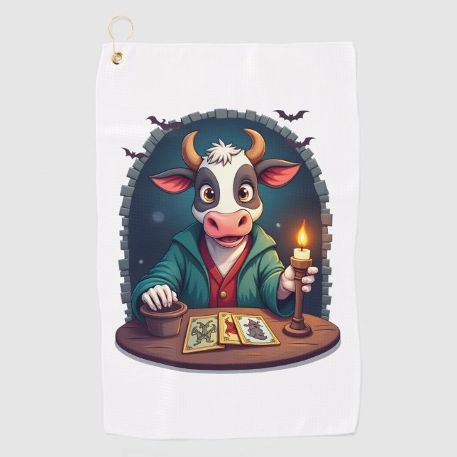 Kuh-Tarot des Schreckens Golfhandtuch (Vorderseite)