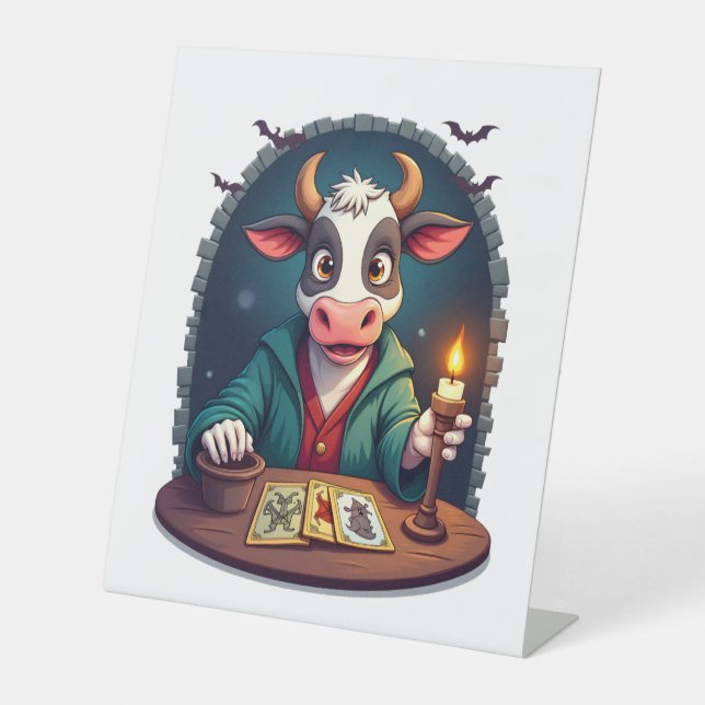 Kuh-Tarot des Terrors Sockelschild (Vorderseite)