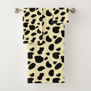 Kuh Tier Haut Farb Muster Design Badhandtuch Set