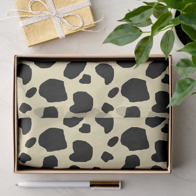 Kuh Tier Haut Farb Muster Design  Seidenpapier (Geschenk)