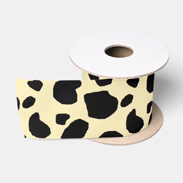 Kuh Tier Hautfarbmuster Design  Satinband (Spule)