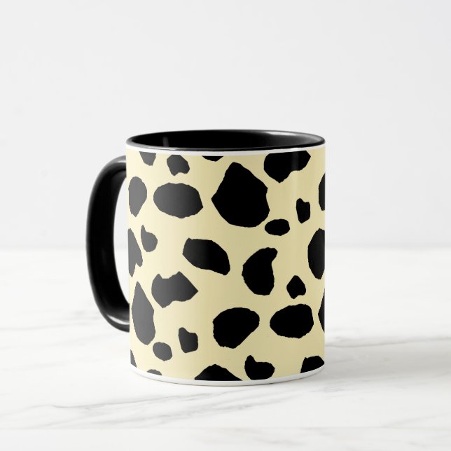 Kuh Tier Hautfarbmuster Design  Tasse (Vorderseite Links)