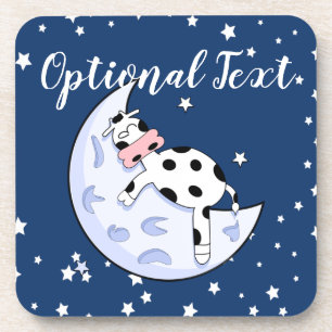 Kuh über dem Mond Getränkeuntersetzer