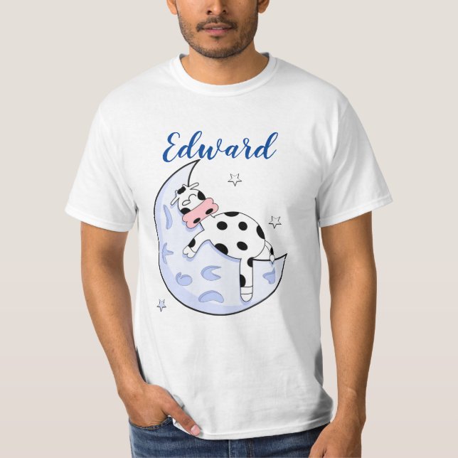Kuh über dem Mond T-Shirt (Vorderseite)