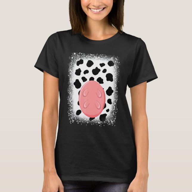 Kuh Udders Kostüm Print Halloween Kostüm T-Shirt (Vorderseite)