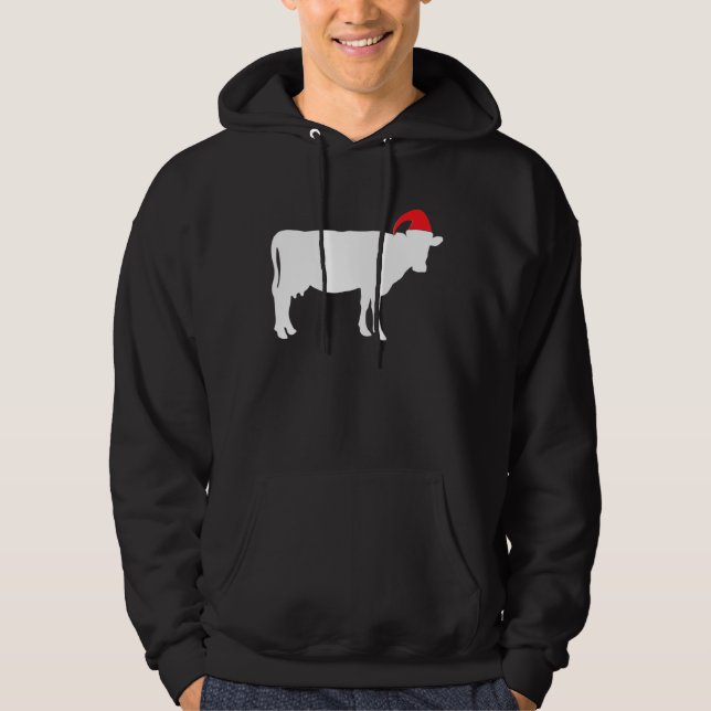 Kuh Ugge Weihnachts Sweater Bauer Hoodie (Vorderseite)