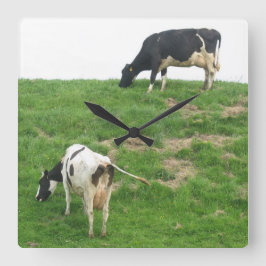 Kuh-Uhr Quadratische Wanduhr