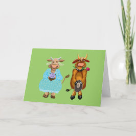 Kuh- und Bullenhochzeit Karte