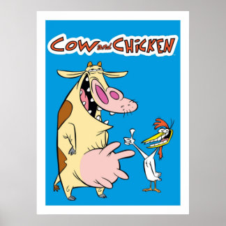 Kuh und Huhn Poster