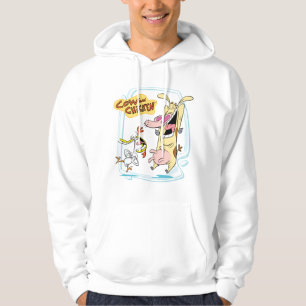 Kuh und Hühnchen lachen Grafik Hoodie