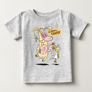 Kuh und Hühnchen mit grafischer Darstellung Baby T-shirt