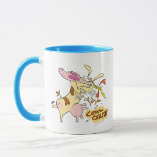Kuh- und Hühnerstück-Grafik Tasse