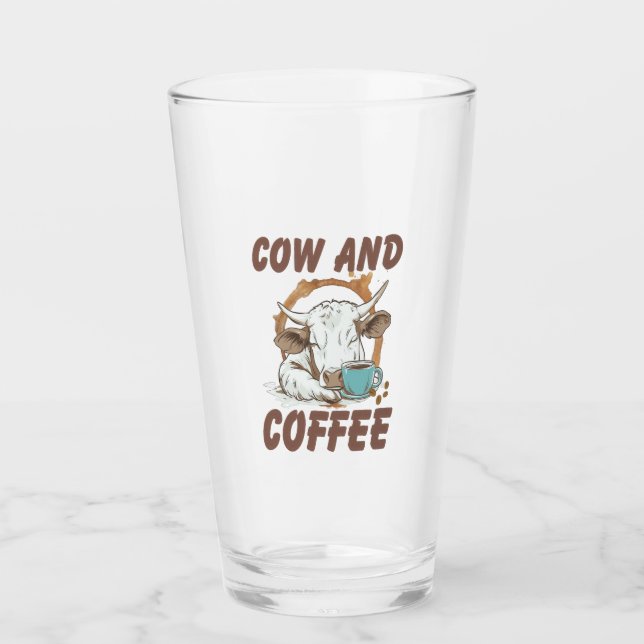 Kuh- und Kaffeepause, Funny Western Girl Glas (Vorderseite)