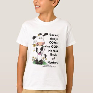 Kuh und Ladybug COWnt auf Gott T-Shirt