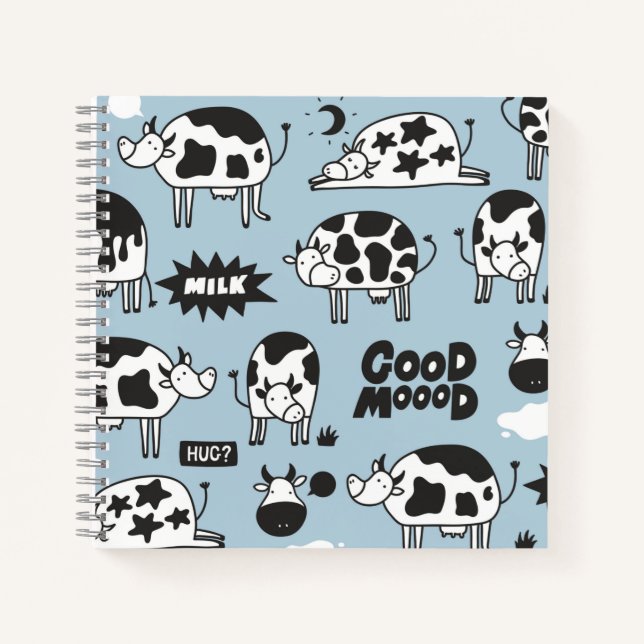 Kuh und Milch Notizbuch (Vorderseite)