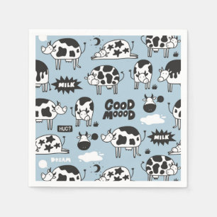 Kuh und Milch Serviette