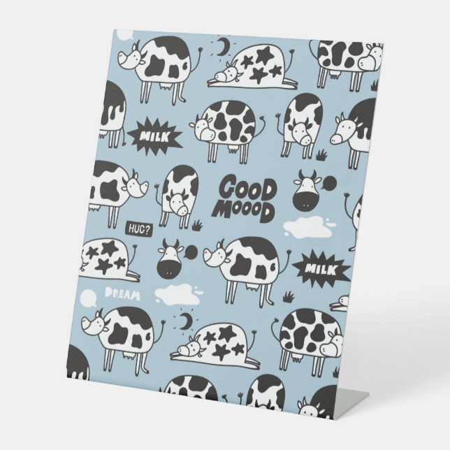 Kuh und Milch Sockelschild (Vorderseite)