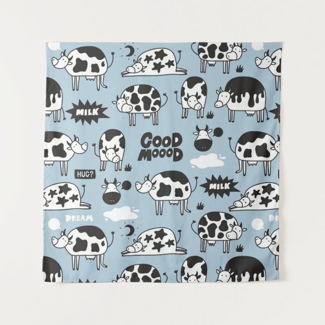Kuh und Milch Wandteppich (Vorderseite)