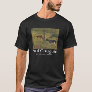 Kuh und Pferde Wiese Paul Gauguin Art Grafik T-Shirt