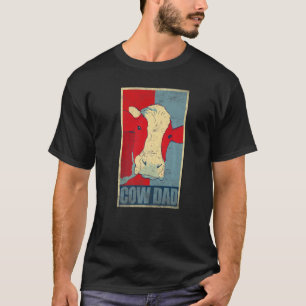 Kuh-Vater Vintager Bauer Milchkühe Ranch Landwirts T-Shirt