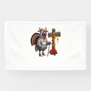 Kuh verschleiert Türkei Funny Erntedank T-Shirt Ni Banner