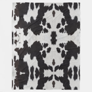 Kuh verstecken Schwarz-weiß Fleecedecke