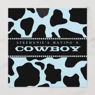 Kuh versteckt Print Cowboy Babydusche Einladung