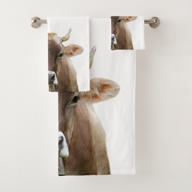 Kuh-Vieh-Foto Badhandtuch Set (Insitu)