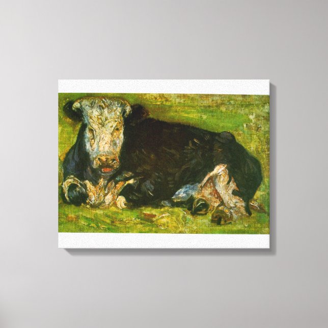 Kuh von Vincent van Gogh Leinwanddruck (Vorderseite)