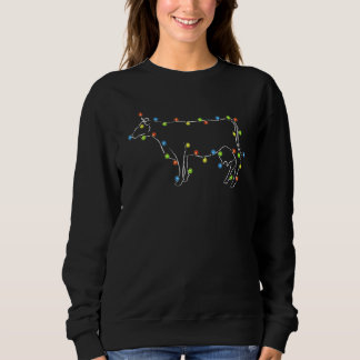 Kuh Weihnachten Licht Kuh Weihnachten Sweatshirt