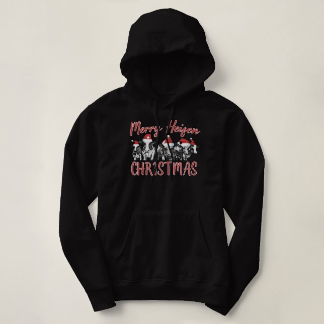 Kuh Weihnachten Merfen Weihnachten Weihnachten Wei Hoodie (Design vorne)