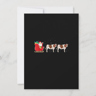 Kuh Weihnachten Schlitten - Funny Cow Xmas Einladung