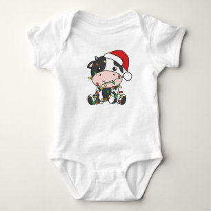 Kuh Weihnachten Winter Tiere Urlaub Kühe Baby Strampler