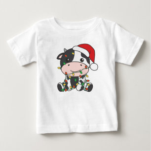 Kuh Weihnachten Winter Tiere Urlaub Kühe Baby T-shirt
