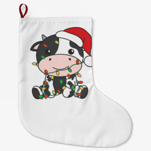 Kuh Weihnachten Winter Tiere Urlaub Kühe Großer Weihnachtsstrumpf