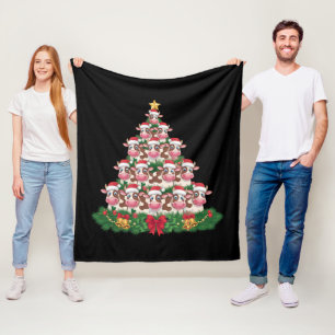Kuh Weihnachtsbaum Funny Cow Lover Cow Xmas Fleecedecke