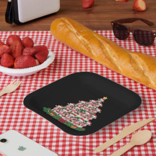 Kuh Weihnachtsbaum Funny Cow Lover Cow Xmas Pappteller